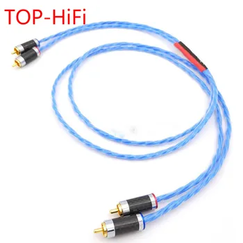 TOP-HiFi Nordost Посеребренный кабель Синий Wgite Позолоченный Соединительный кабель RCA Изображение