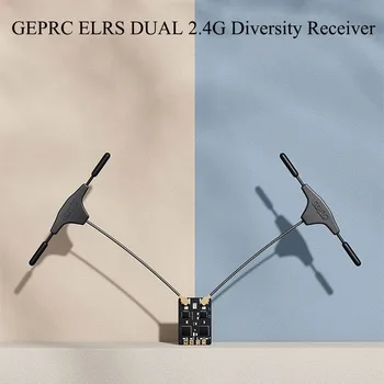2023 GEPRC ELRS Двойная Антенна Приемника с разнесением 2,4 G для FPV-Дрона, Аксессуары, Встроенная Мощность Телеметрии PA + LNA ExpressLRS 100 МВт Изображение