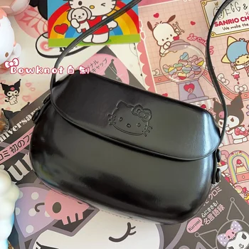 Аниме Kawaii Hello Kitty, Седельная сумка на одно плечо, Мультяшная сумка для мобильного телефона Kt Cat, Женская Милая сумка-Мессенджер, подарок на День Рождения Изображение