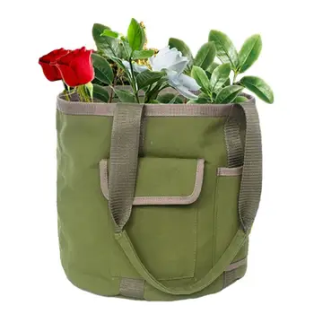 Ведро на 5 галлонов, сумка-органайзер, сумка для хранения, глубокие карманы, садовый инструмент, портативная сумка, сумка для ручного инструмента, корзина для посадочного реквизита Изображение