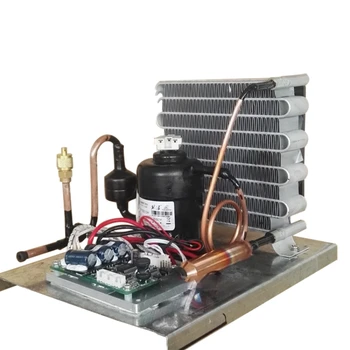 Мини-компрессор ST19DC12HC с воздушным охлаждением R134a DC 12V 24V конденсаторный агрегат небольшой холодильный агрегат Изображение