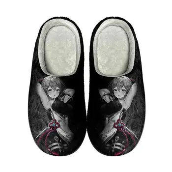 Игровые Домашние Хлопковые тапочки Genshin Impact На заказ, Высококачественная Мужская Женская Плюшевая Модная Повседневная обувь, Сохраняющая тепло Изображение