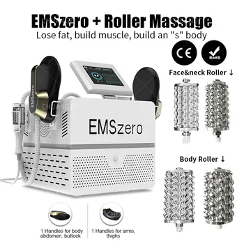 Роликовый массаж EMSZERO 2в1 6500 Вт 14 Тесла, терапия для похудения, 40 К, Компрессионный микровибрационный Вакуумный 5D аппарат для Похудения Изображение
