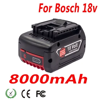 Аккумулятор для электроинструмента 18 В 8Ач Совместим с BAT609 610 618619 Подходит для оригинальных аккумуляторов Bosch Повышенной емкости и длительного срока службы Изображение