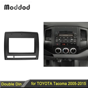 Двойная Аудиофризованная панель 2 Din для Toyota Tacoma 2005-2015, Автомобильное Радио, DVD, Стерео Панель, Приборная Панель, Монтаж, Комплект Отделки, Лицевая Рамка, Ободок Изображение