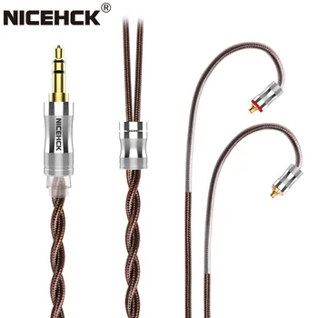 NiceHCK BROCC 5N OCC Монокристаллический Медный кабель для наушников Litz Upgrade Wire 3,5/2,5 мм/4,4 мм MMCX/2Pin/NX7 Сбалансированный EBX21 0,78 мм Изображение