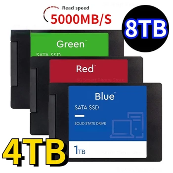 2023 SSD 8 ТБ 500 ГБ 4 ТБ Жесткий диск Sata3 2,5 Дюймовый Ssd 2 ТБ 1 ТБ TLC 5000 Мб/с. Внутренние твердотельные накопители для Ноутбуков и настольных компьютеров Изображение