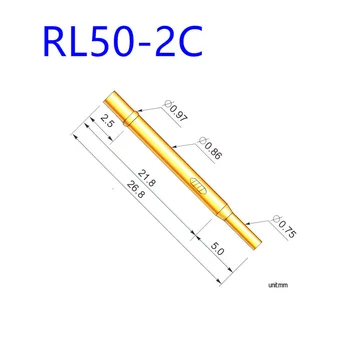 100 шт./упак. RL50-2C Тестовая игла, Наружный диаметр 0,86 мм, общая длина 26,8 мм, сиденье для иглы Изображение
