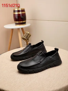 Новый стиль, мужская мода в итальянском стиле, классическая деловая обувь из натуральной кожи, мягкая обувь 1181 Изображение