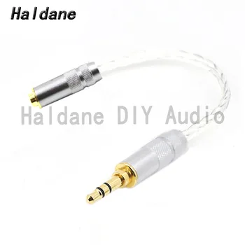 Haldane HIFI DIY 3,5 мм Stero 3pin Штекер до 4,4 мм Сбалансированный Посеребренный Аудиокабель-адаптер 3,5-4,4 Соединительный Шнур Изображение