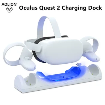 USB Магнитное Зарядное устройство, док-станция, держатель Для Гарнитуры Meta Quest Oculus Quest 2 VR, Быстрая Зарядная док-станция, Набор Подставок Для Quest 2 VR Изображение