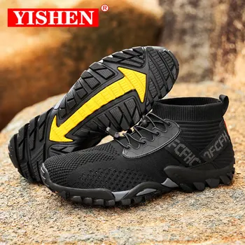 Походная обувь YISHEN, Болотная обувь, Высококачественные Дышащие Мужские И Женские Кроссовки, Уличные Ботинки для альпинизма, Спортивная обувь Изображение