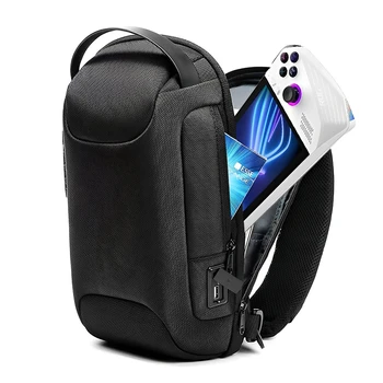Противоугонная Нагрудная сумка-слинг, рюкзак, сумка через плечо, дорожная сумка с USB-портом для зарядки, аксессуары для игровой консоли ROG Ally Изображение