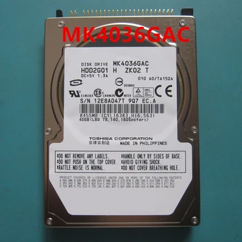 Оригинальный Новый жесткий диск Для Toshiba 40GB IDE 8MB 4200RPM Для Внутреннего жесткого диска Для ноутбука Жесткий диск Для MK4036GAC Изображение