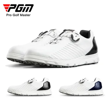 Обувь для гольфа PGM, мужская водонепроницаемая обувь, нескользящая обувь без шипов, летняя дышащая мужская обувь Изображение