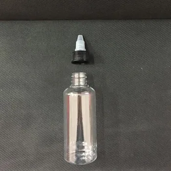 Бутылка Многоразового использования в форме Толстой ручки с Откручивающимися Крышками, 100 мл Пустых Пэт-Бутылок E Liquid E-Cig, Пластиковые Бутылки-Капельницы Изображение