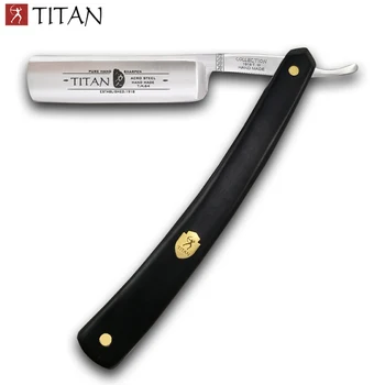 Titan barber бритвенная деревянная прямая тобразная бритва, острая и без того прямая бритва Изображение