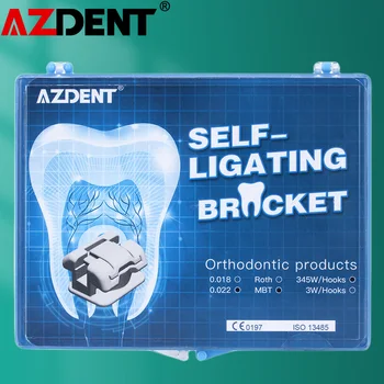 Ортодонтические Металлические Самолигирующиеся Брекеты AZDENT Roth /MBT 0,022 
