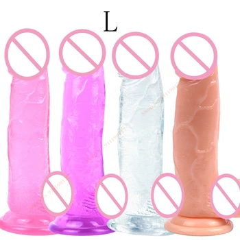 Лесбийская секс-игрушка, реалистичный фаллоимитатор, мягкий фаллоимитатор, секс-игрушки для женщин, секс-игрушки, Большой фаллоимитатор для женщин, вибратор для женской мастурбации, пенис Изображение