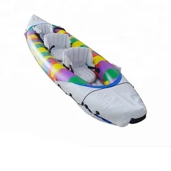 Sunshine Canoe kayak 3-местный надувной портативный спортивный каяк с алюминиевыми веслами и воздушным насосом высокой производительности Изображение