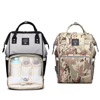 LEQUEEN/2018 Сумка для детских подгузников, камуфляжный рюкзак для путешествий, Непромокаемые сумки для смены подгузников, влажная сумка для кормления, Прямая поставка Изображение