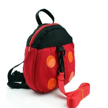 рюкзак-переноска для детей, сумка для ремня безопасности, Поводки, сумки, детская безопасность, обучающая прогулочная сумка, детская божья коровка Изображение