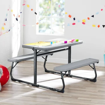 Складной столик для занятий с серой текстурой Your Zone Kid's Activity Изображение