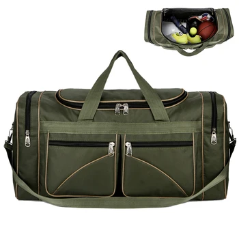Спортивная Спортивная сумка для мужчин 60л, Дорожная багажная сумка для путешествий на открытом воздухе, Большая сумка через плечо, Оксфорд, многофункциональная сумка выходного дня, Blosa Изображение
