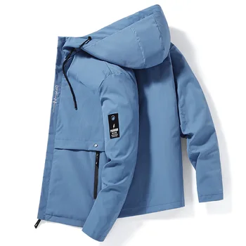 2023 Осенняя куртка для кемпинга, высококачественная мужская спортивная куртка с принтом, ветрозащитная модная повседневная брендовая спортивная куртка Изображение