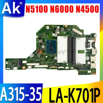 GH5JJ GH711 LA-K701P Материнская плата для ноутбука Acer Aspire A315-35 с процессором Celeron N5100 N6000 N4500 DDR4 100% тестовая работа Изображение