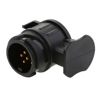 Прочный 13-7-контактный штекерный адаптер для прицепа, разъем для подключения 12 В, Заглушки для Фаркопа, Водонепроницаемый разъем Для защиты буксировочного адаптера W3O7 Изображение