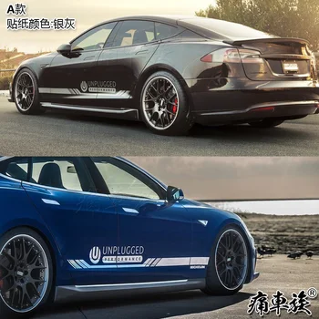 Автомобильные наклейки для Tesla Model S, Модель X, внешняя отделка кузова, электрическая наклейка, пленка Изображение