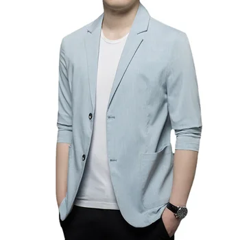 Z404-2023 Костюм мужская одежда осенние сенсорные костюмы мужская корейская версия тонкий Одиночный Западный деловой повседневный Западный сервис мужчины Изображение