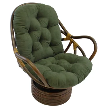 Детские стулья с поворотной подушкой-качалкой 48 X 24 дюйма, Классические Мягкие тканевые кресла Премиум-класса с хохлатыми подушками для детей Изображение