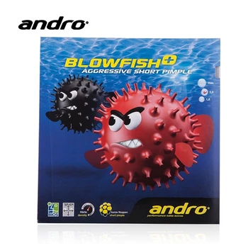Andro Blowfish, агрессивная резина для настольного тенниса, короткие пупырышки, специальная ТЕНЗОРНАЯ губка для пинг-понга ANDRO Изображение