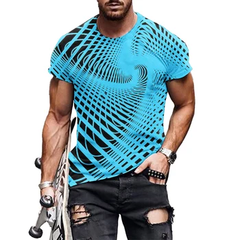 Мужские футболки, 3D новинка, графическая мода, Уличная одежда, топы, Повседневная футболка с коротким рукавом в стиле Ретро, мужская дизайнерская одежда Изображение