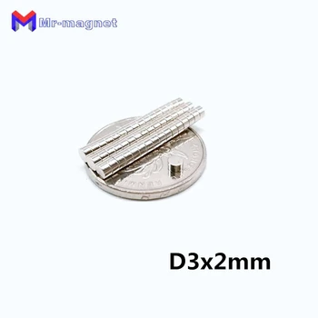 1000шт 3x2 мм магнит Мини Супер Сильный Магнит D3X2 Круглые Редкоземельные неодимовые Магниты 3*2 мм Высококачественный неодимовый магнит Dia3x2 Изображение