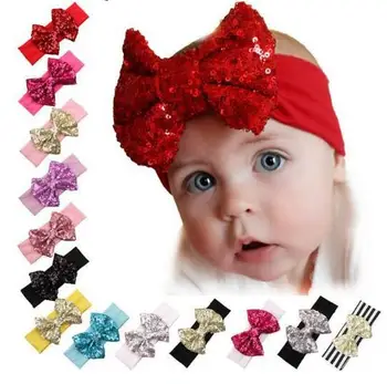 детские эластичные аксессуары для волос, хлопчатобумажные детские милые тканевые ленты для волос, повязка на голову, головной убор, повязка на голову крест-накрест для маленьких девочек Изображение